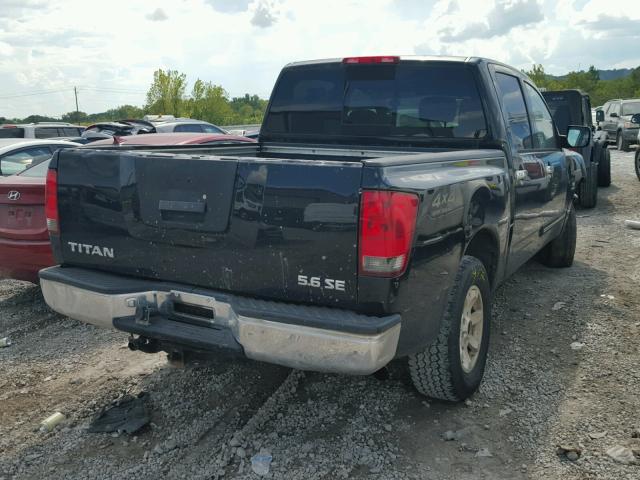 1N6AA07B54N567531 - 2004 NISSAN TITAN BLACK photo 4