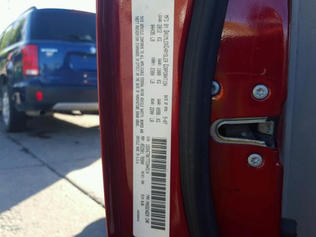 1B3HE78K77D344514 - 2007 DODGE CALIBER R/ RED photo 10