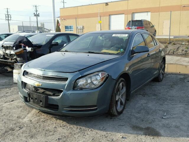 1G1ZJ57B29F244938 - 2009 CHEVROLET MALIBU 2LT GREEN photo 2