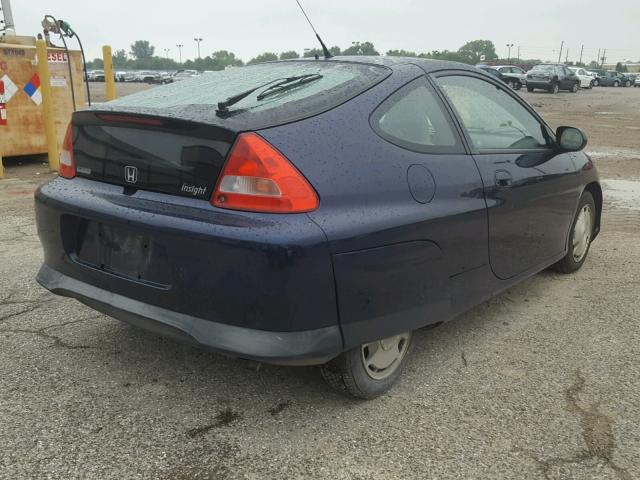 JHMZE14785S000120 - 2005 HONDA INSIGHT BLUE photo 4