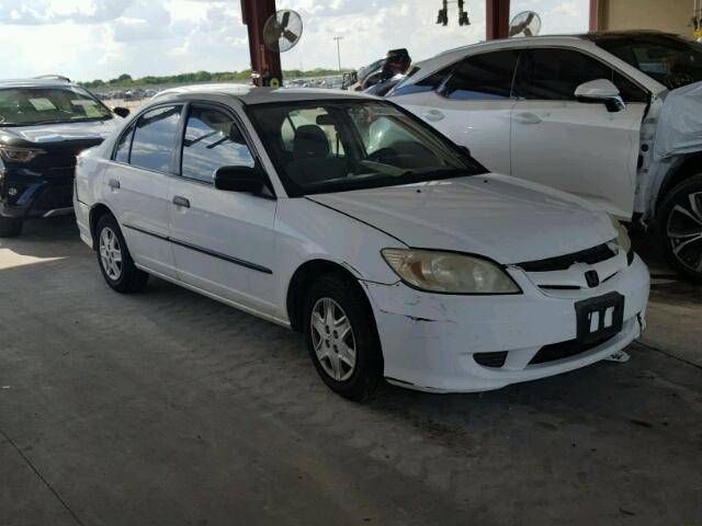 2HGES16454H587198 - 2004 HONDA CIVIC DX WHITE photo 1