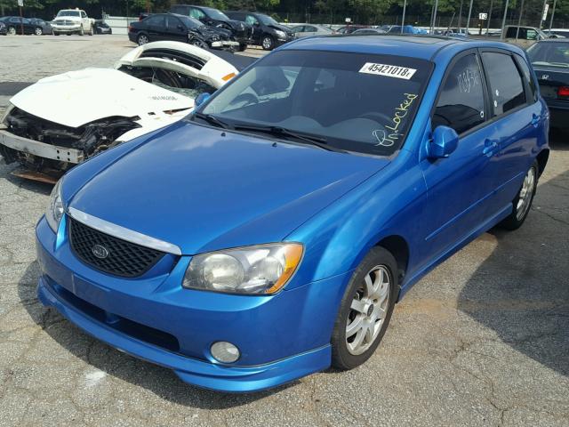 KNAFE161055082854 - 2005 KIA SPECTRA5 BLUE photo 2