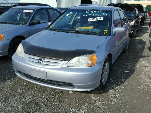 2HGES16882H932028 - 2002 HONDA CIVIC LX SILVER photo 2