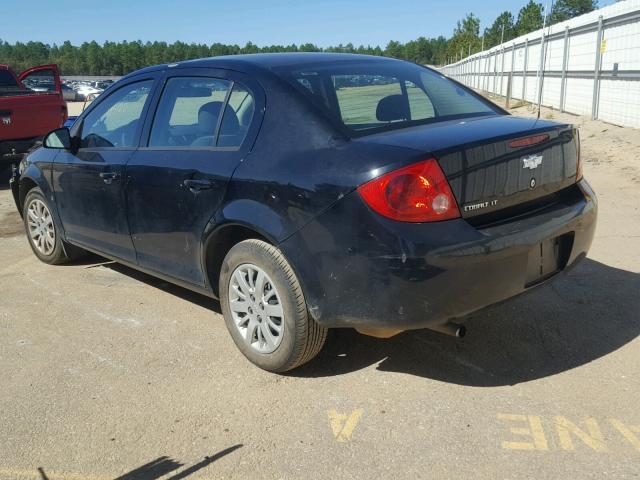 1G1AT58H697159198 - 2009 CHEVROLET COBALT LT BLACK photo 3