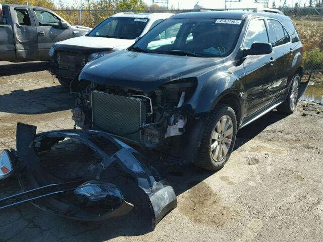 2CNFLEEC9B6423750 - 2011 CHEVROLET EQUINOX LT BLACK photo 2