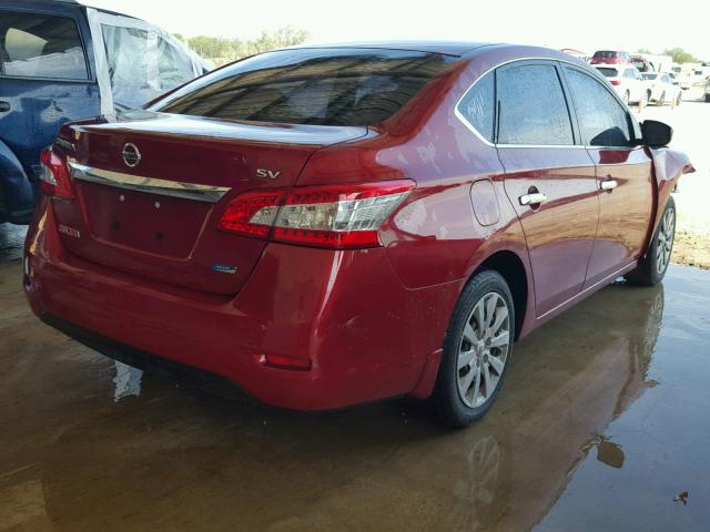 3N1AB7AP7DL749991 - 2013 NISSAN SENTRA S RED photo 4