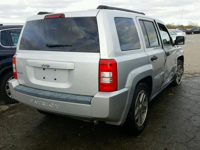 1J8FF28W48D681550 - 2008 JEEP PATRIOT SILVER photo 4