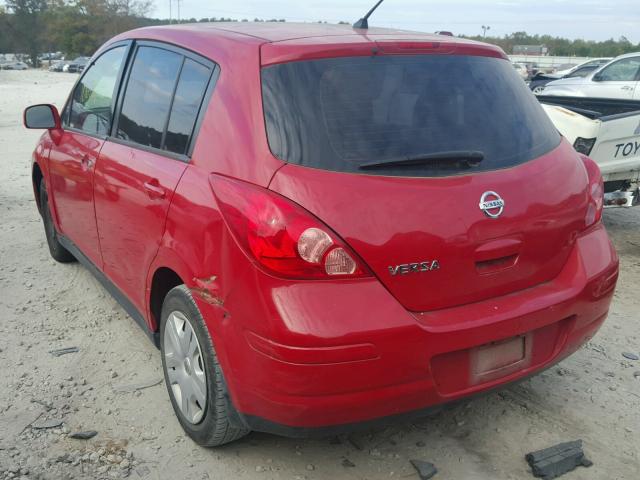 3N1BC1CP2BL399064 - 2011 NISSAN VERSA S RED photo 3