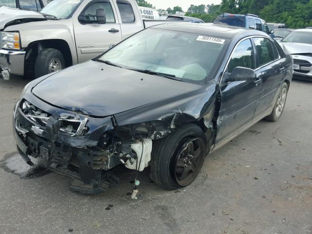1G1ZH57BX9F237263 - 2009 CHEVROLET MALIBU 1LT BLACK photo 2