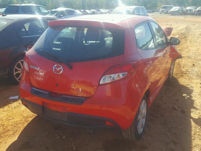 JM1DE1HY4B0100060 - 2011 MAZDA MAZDA2 RED photo 4