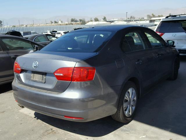3VW2K7AJXCM354142 - 2012 VOLKSWAGEN JETTA BASE 灰色 照片 4