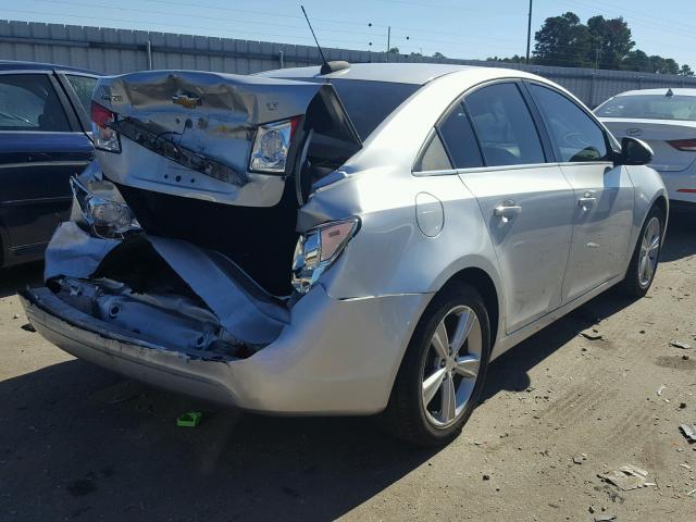 1G1PE5SB6F7105047 - 2015 CHEVROLET CRUZE LT SILVER photo 4