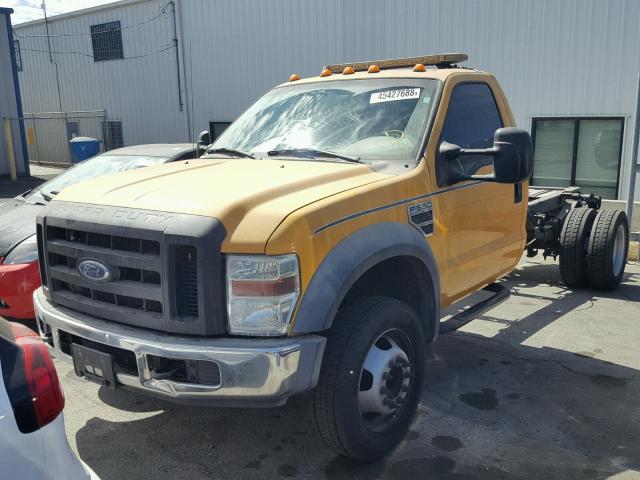 1FDAF56R18EA50342 - 2008 FORD F550 SUPER YELLOW photo 2