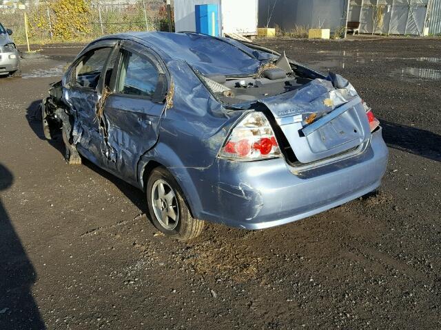 KL1TD55617B182325 - 2007 CHEVROLET AVEO BASE BLUE photo 3
