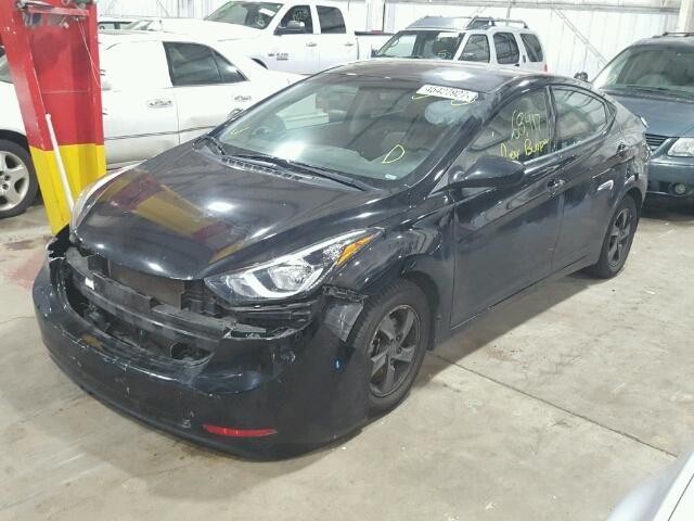 5NPDH4AE4EH544586 - 2014 HYUNDAI ELANTRA SE BLACK photo 2