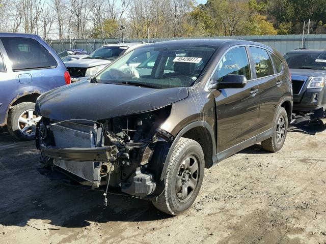 2HKRM4H3XEH696815 - 2014 HONDA CR-V LX BROWN photo 2