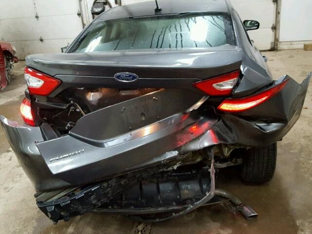 3FA6P0HD4FR257027 - 2015 FORD FUSION SE GRAY photo 9