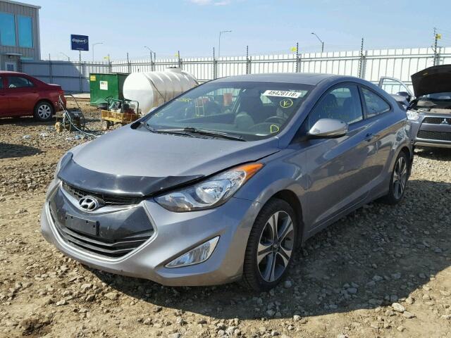 KMHDH6AE0DU000260 - 2013 HYUNDAI ELANTRA CO GRAY photo 2