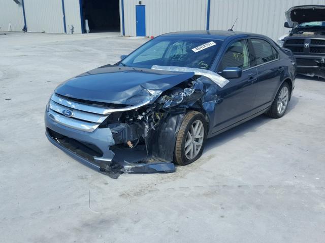 3FAHP0JG7CR106238 - 2012 FORD FUSION SEL BLUE photo 2