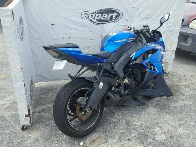 JKAZX4R1XBA028403 - 2011 KAWASAKI ZX600 R BLUE photo 4