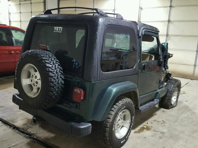 1J4FA59SXYP733095 - 2000 JEEP WRANGLER / GREEN photo 4