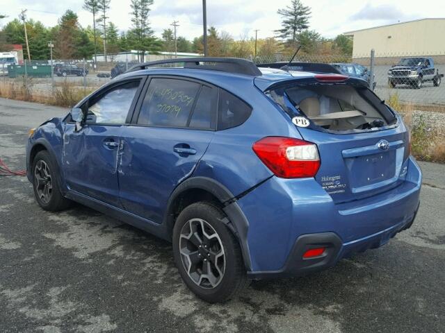 JF2GPADC3F8235539 - 2015 SUBARU XV CROSSTR BLUE photo 3