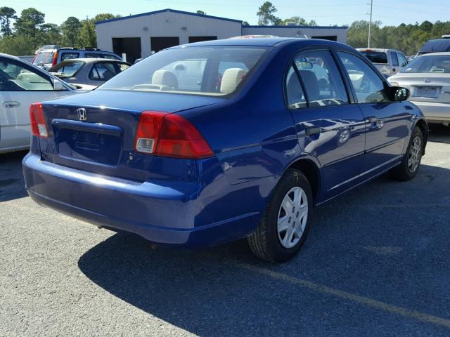 1HGES16344L008597 - 2004 HONDA CIVIC DX V BLUE photo 4