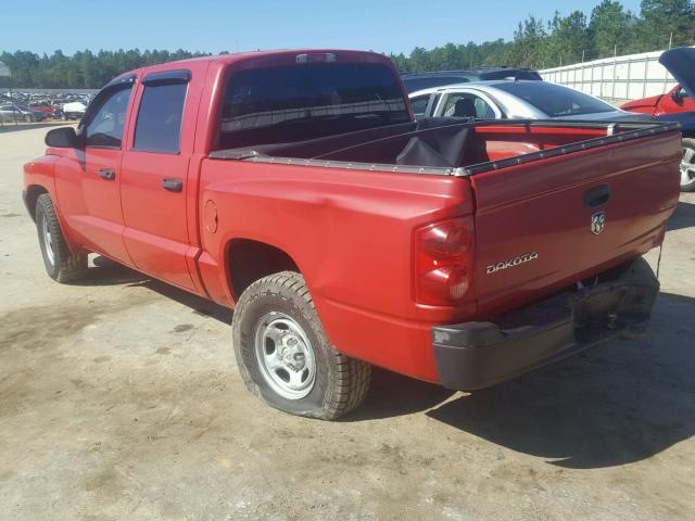 1D7HE28K25S320105 - 2005 DODGE DAKOTA QUA RED photo 3