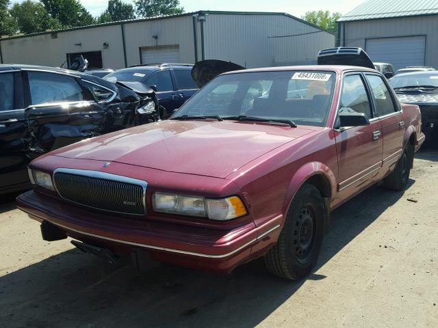 1G4AG55M6R6501618 - 1994 BUICK CENTURY SP RED photo 2