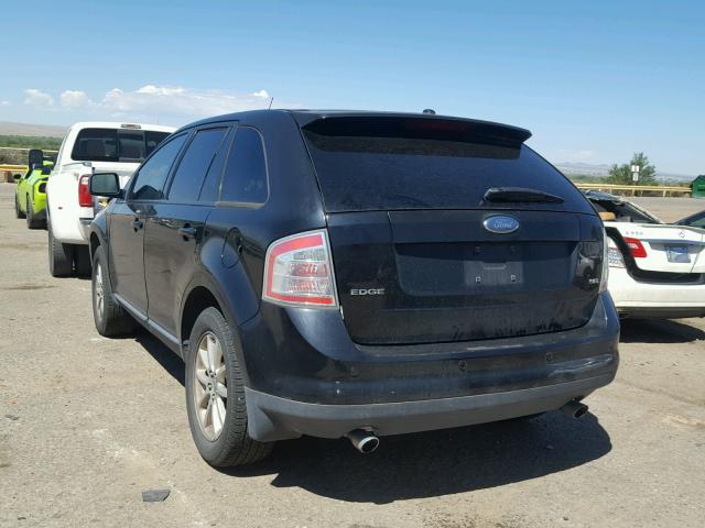 2FMDK39C27BA93683 - 2007 FORD EDGE SEL P BLACK photo 3