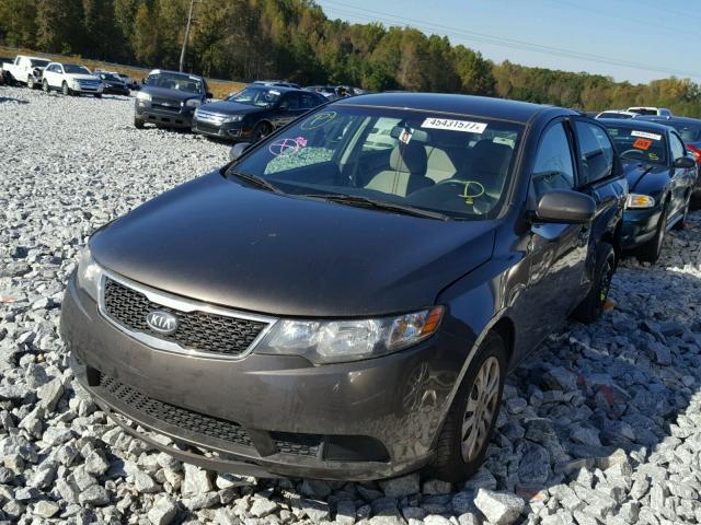 KNAFU4A26B5399635 - 2011 KIA FORTE EX BROWN photo 2