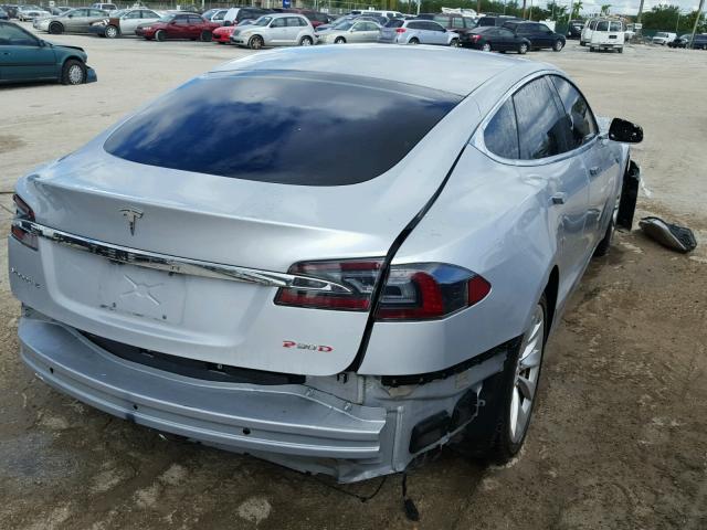 5YJSA1E16GF149540 - 2016 TESLA MODEL S SILVER photo 4