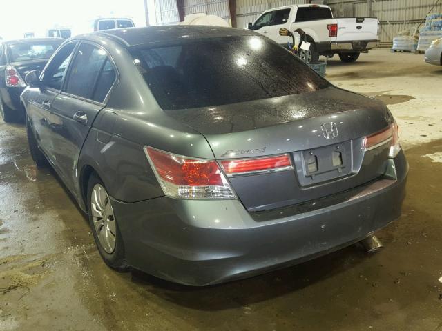 1HGCP2F30BA119722 - 2011 HONDA ACCORD LX GRAY photo 3