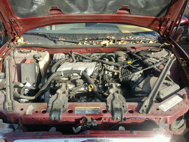 2G4WS52J651117015 - 2005 BUICK CENTURY BURGUNDY photo 7