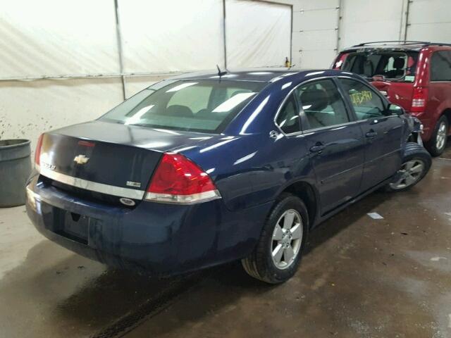 2G1WT58KX79158410 - 2007 CHEVROLET IMPALA LT BLUE photo 4