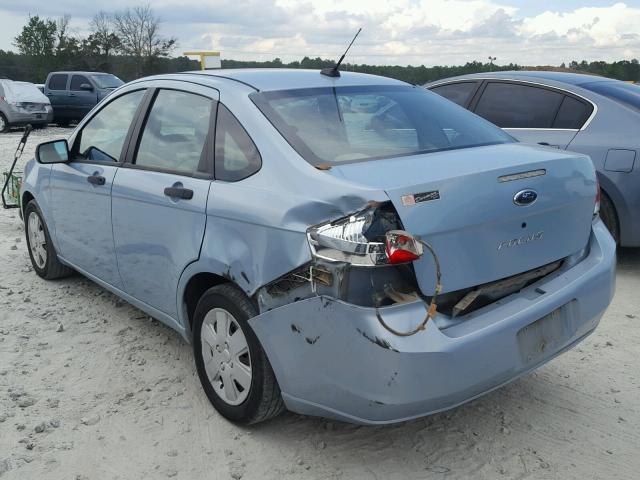 1FAHP34N28W125568 - 2008 FORD FOCUS S/SE BLUE photo 3