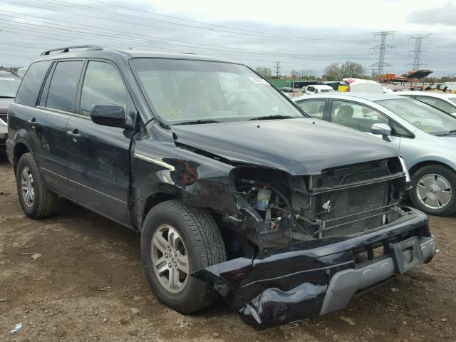 2HKYF18584H572403 - 2004 HONDA PILOT EXL BLACK photo 1