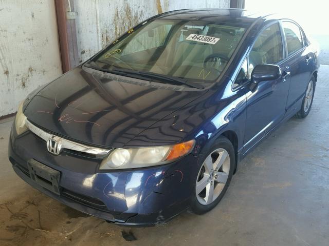 1HGFA16896L091854 - 2006 HONDA CIVIC BLUE photo 2