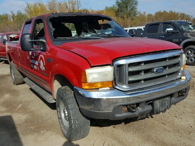 1FTSW31F8YEE25024 - 2000 FORD F350 RED photo 1