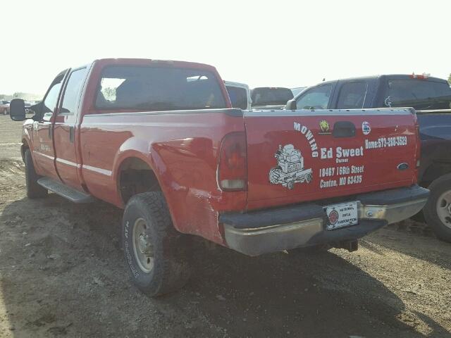 1FTSW31F8YEE25024 - 2000 FORD F350 RED photo 3