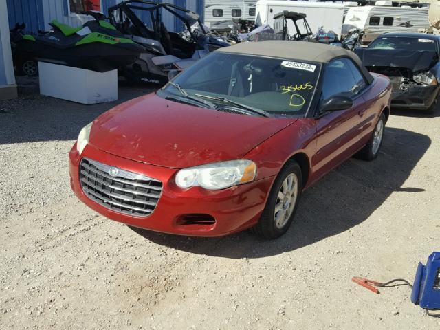 1C3EL75R44N315605 - 2004 CHRYSLER SEBRING GT RED photo 2