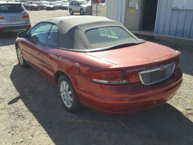 1C3EL75R44N315605 - 2004 CHRYSLER SEBRING GT RED photo 3