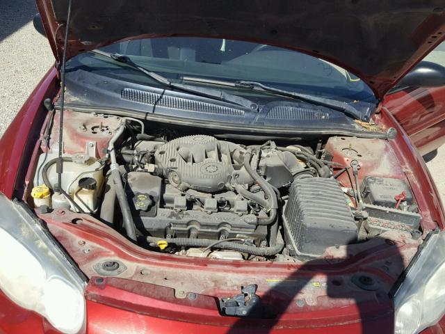 1C3EL75R44N315605 - 2004 CHRYSLER SEBRING GT RED photo 7