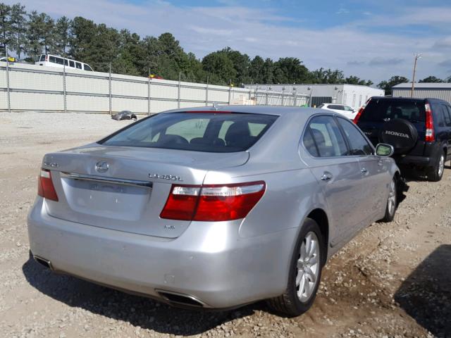 JTHDL46F795000927 - 2009 LEXUS LS 460L SILVER photo 4