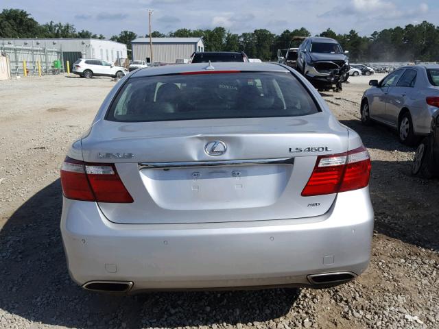 JTHDL46F795000927 - 2009 LEXUS LS 460L SILVER photo 9