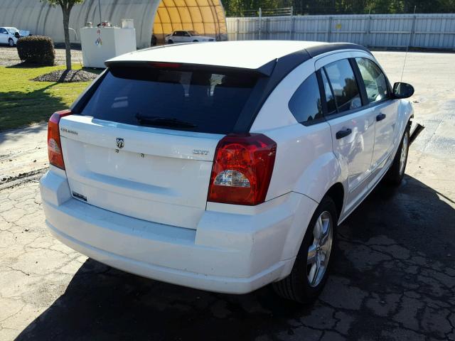 1B3HB48B97D533687 - 2007 DODGE CALIBER SX WHITE photo 4