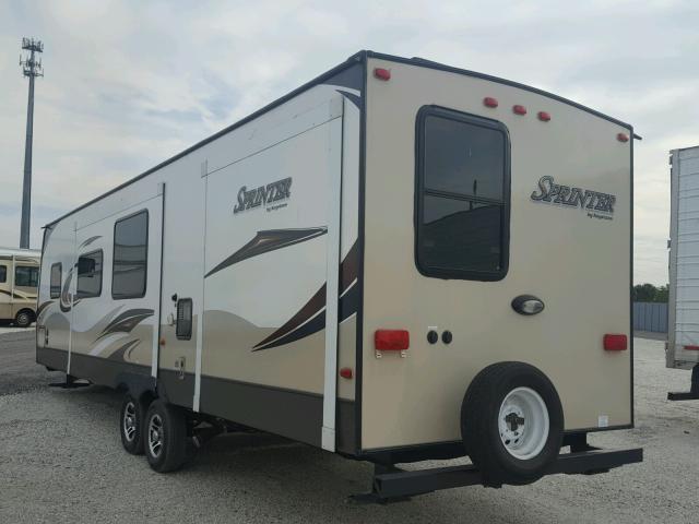 4YDT31624E1532613 - 2014 KEYSTONE SPRINTER TAN photo 3