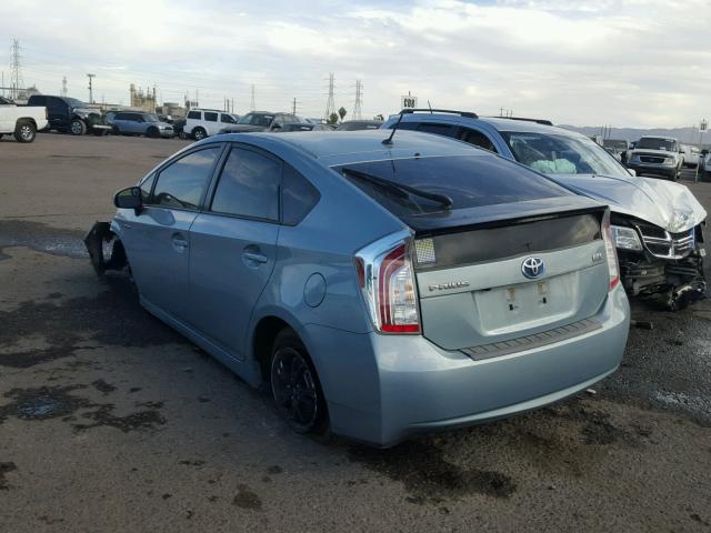 JTDKN3DU3F1869512 - 2015 TOYOTA PRIUS GREEN photo 3