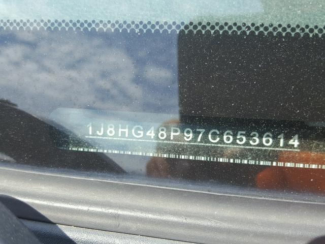 1J8HG48P97C653614 - 2007 JEEP COMMANDER SILVER photo 10