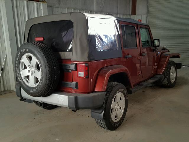 1J4BA5H12AL188532 - 2010 JEEP WRANGLER U BURGUNDY photo 4